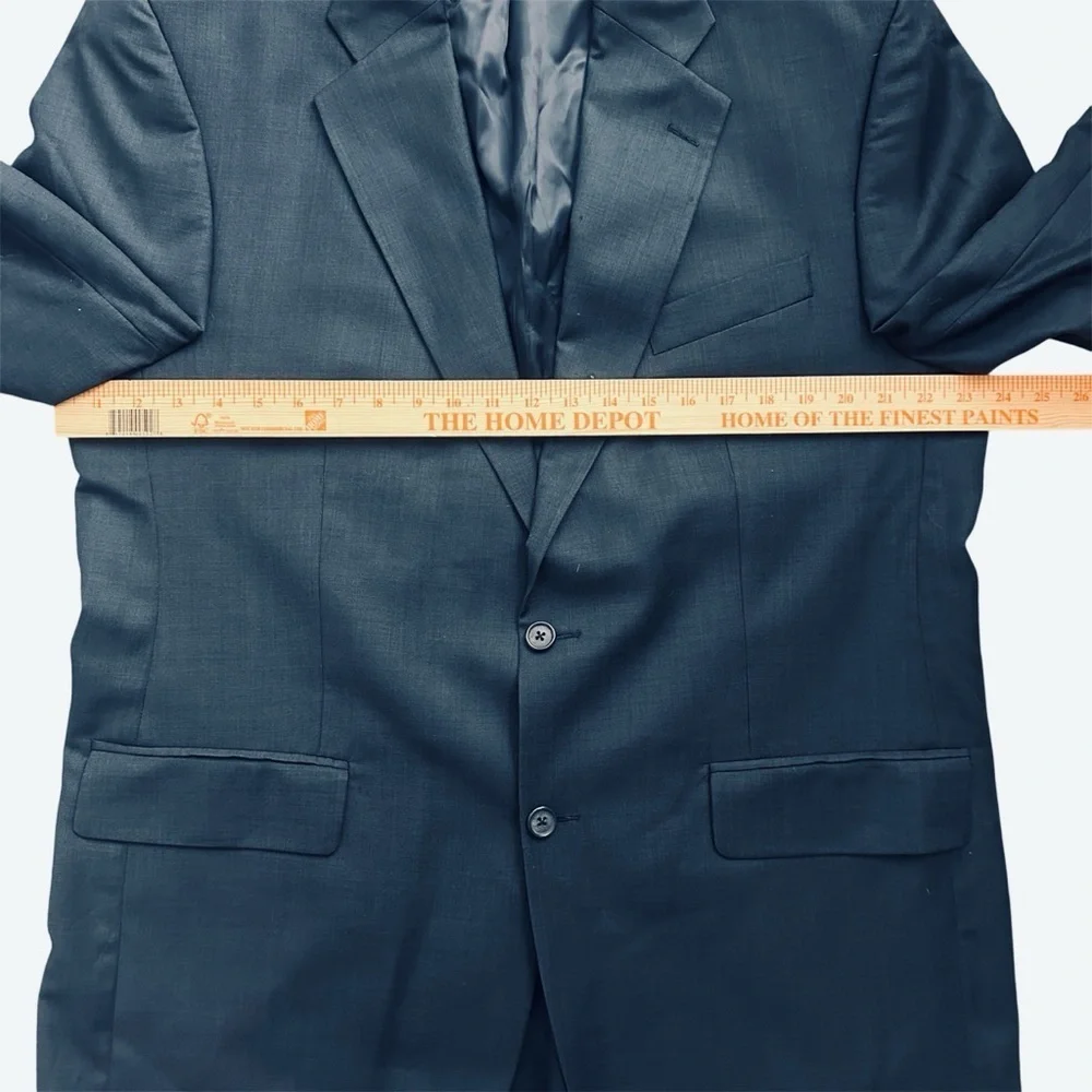 Ralph Lauren 44 Tall Navy Wool Cashmere Blazer Sport Coat 2 Button